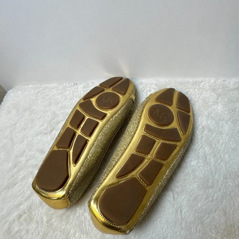 MICHAEL MICHAEL KORS Fulton Metallic Canvas & Leather Moccasin / Ballet flat.  7 - Picture 7 of 13